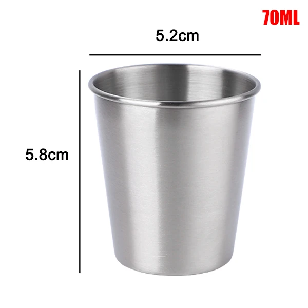 

30/70/180/320ml Metal Stainless Steel Cup Mug Drink Coffee Beer Tumbler Travel Home Office AA