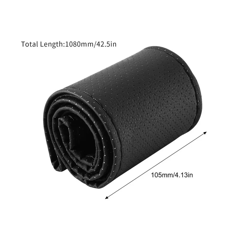 

Car Steering Wheel Braid Cover Soft Texture Car Covers With Needles And Thread Artificial Leather Car Styling Covers