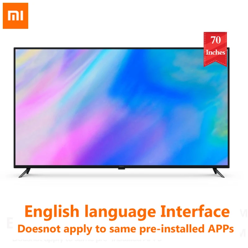 Xiaomi Redmi Smart tv R70A 70 дюймов 4K HDR разрешение офисный домашний кинотеатр телевидение 2