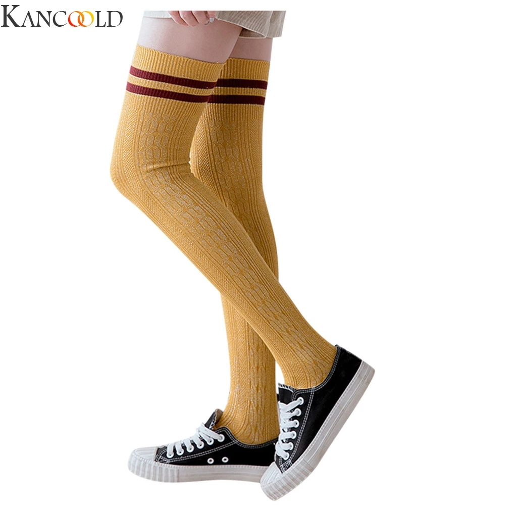 KANCOOLD Knee Socks Women Cotton Thigh High Over The Stockings For Ladies Girls Warm Long Stocking Sexy Medias New Fashion | Женская