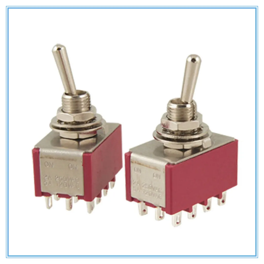 2 шт. AC 250V 2A 120V 5A 12 Pin 4PDT ВКЛ./вкл. Тумблер | Обустройство дома
