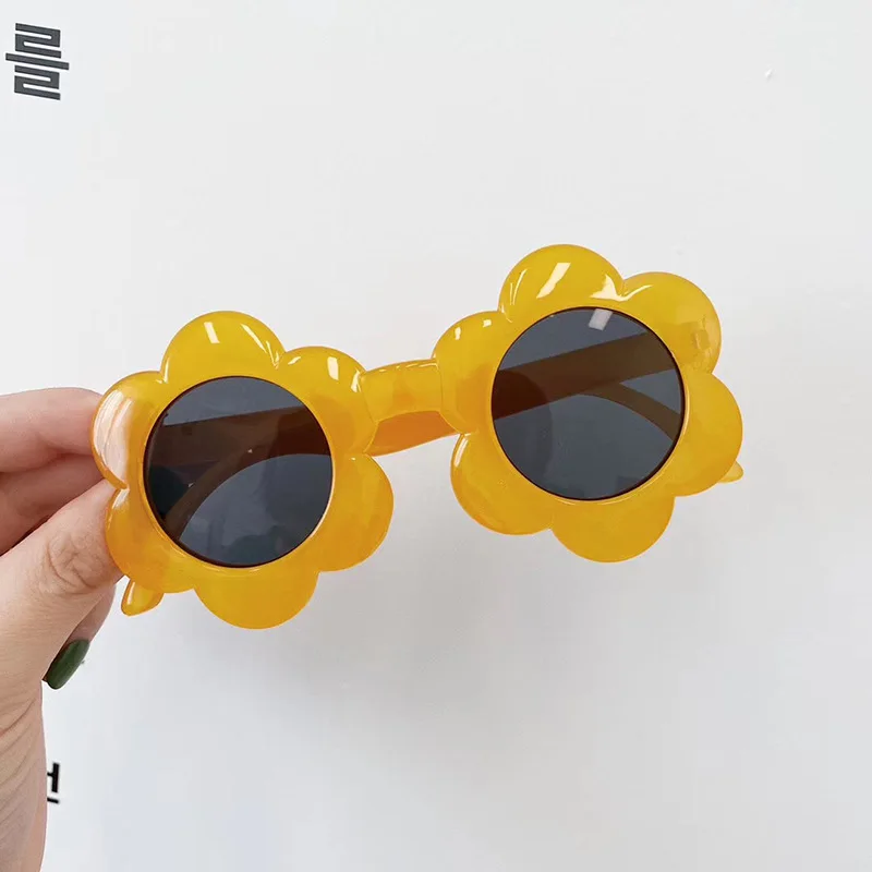 Квадратные детские цветочные солнцезащитные очки для мальчиков и девочек