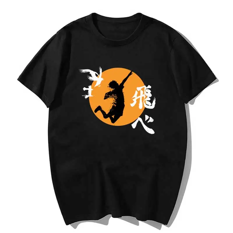 

Haikyuu Karasuno-Hinata Smash T Shirt Men Kawaii Summer Tops Cartoon Karate Graphic Tees Tee Shirt Unisex Harajuku Shirt Male