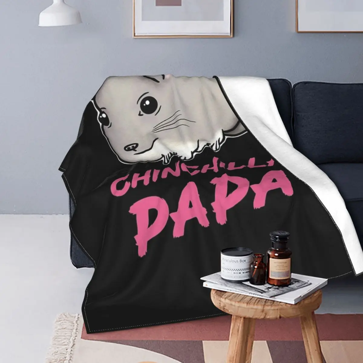 

Chinchilla Papa для любителей Chinchilla, 2 Manta, colcha de cama quadros, colcha de lana 135, fundas de cama de Winter