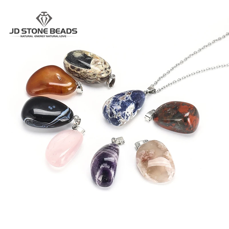 Оптовая продажа каменные подвески неправильной формы с натуральным агатом и