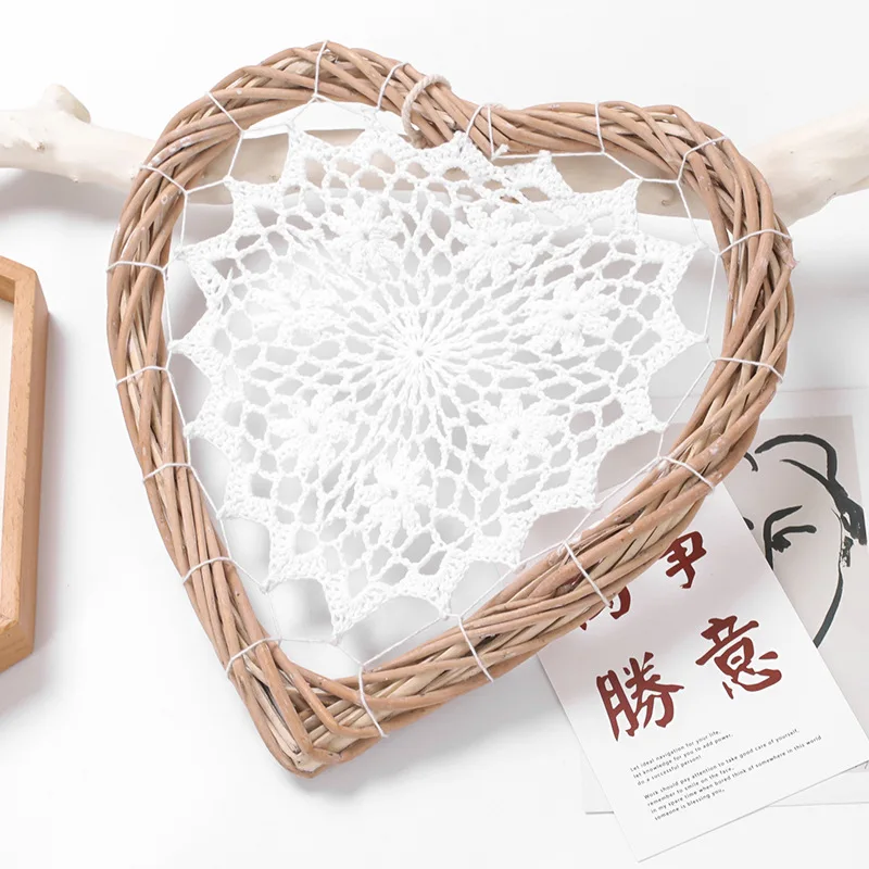 

Beautiful Heart Shape Rattan DIY Craft Wicker Window Wreath Hanging Ornament for Home Decor PW