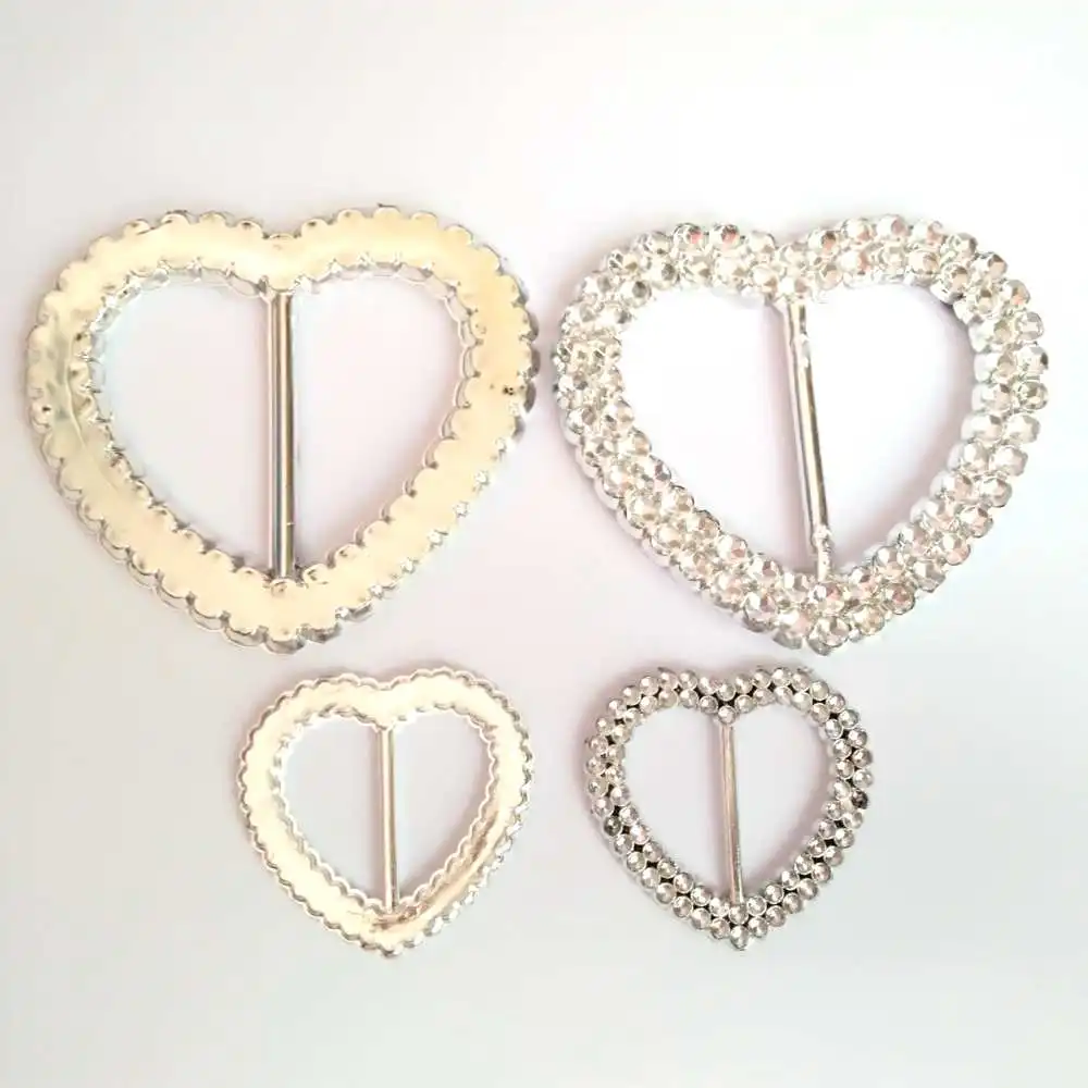 30 шт./лот 35/60 мм блестящее Персиковое сердце с ползунком для сумок ремней одежды и