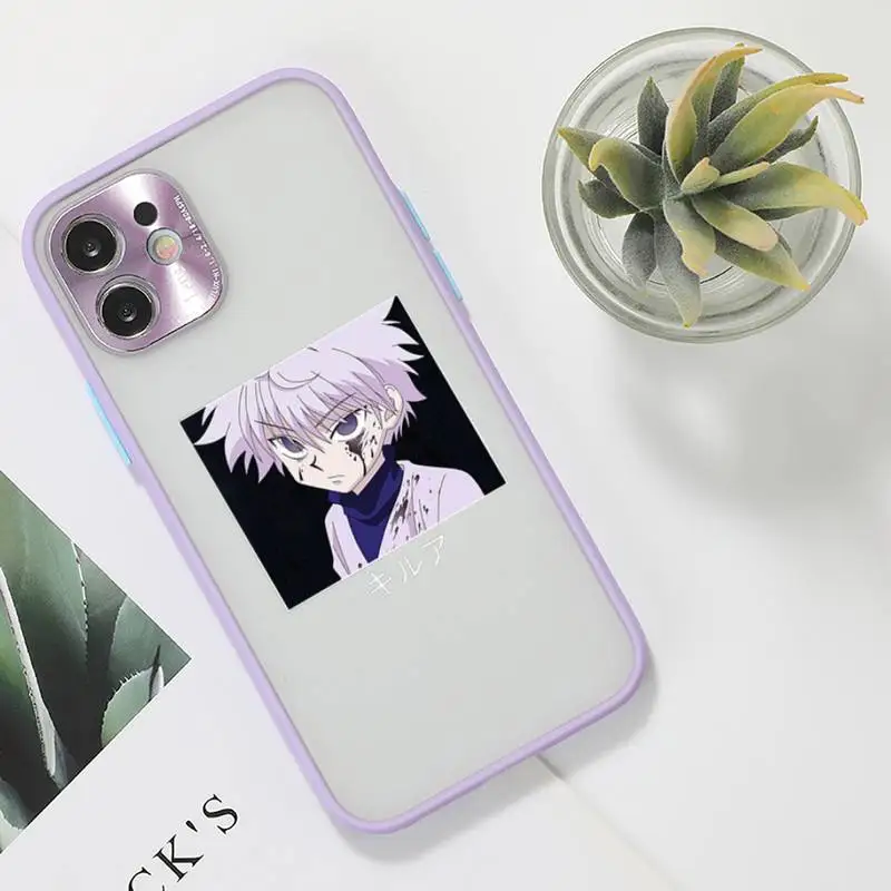 

hunter x hunter Phone Case purple matte transparent For iPhone 7 8 x xs xr 11 12 pro plus max mini Clear Funda
