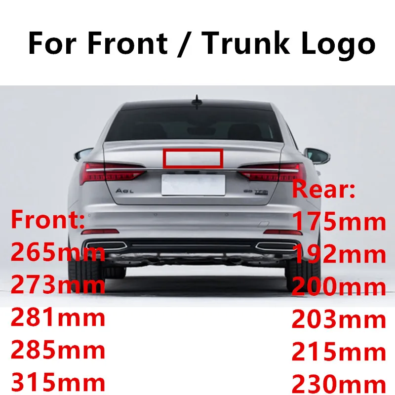 Глянцевый черный эмблема логотип для Audi A3 A4 A4L A6L TT Q3 Q5 Q7 A5 A7 RS3 RS4 RS5 RS6 Передняя