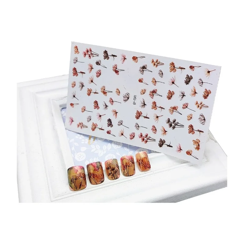

Nail Decals Cherry Blossom Leaves Rose Nail Stickers Nail Art Water Transfer Decals Sliders Watermark Manicures Decoration