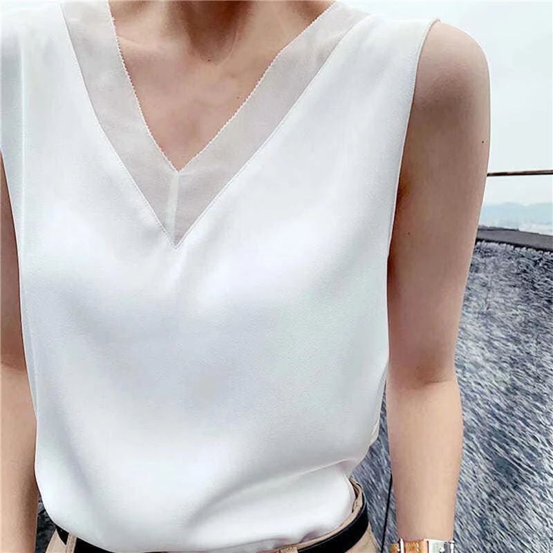 Женские черные блузки 2021 летняя Элегантная туника винтажные офисные базовые