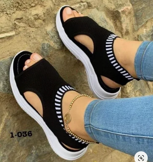 

Сандалии женские с открытым носком, босоножки с ремешком на щиколотке, удобная повседневная модная обувь на плоской подошве, лето