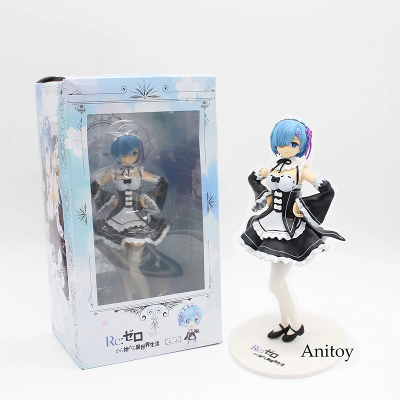 Re: жизнь в другом мире от ноль Рам Рем горничная вер. ПВХ Re Zero фигурка Коллекционная модель игрушки для девочек кукла 20 см