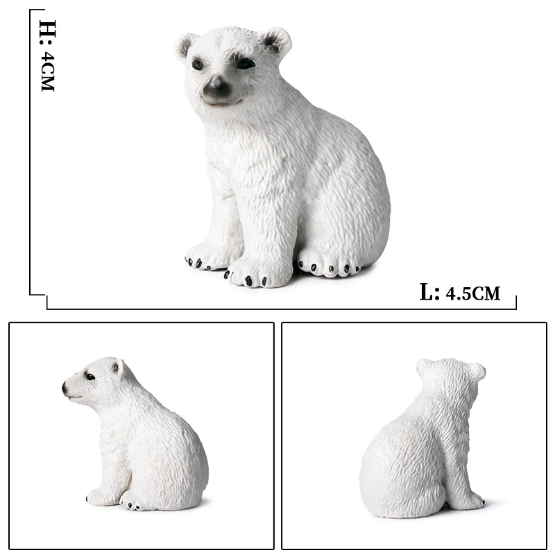 3 шт. фигурки полярных медведей Oenux для Северного полюса имитация белого медведя