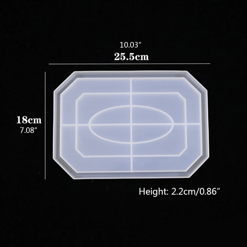 

Storage Tray Crystal Epoxy Resin Mold Plate Dish Silicone Mould DIY Crafts Jewelry Casting Tools