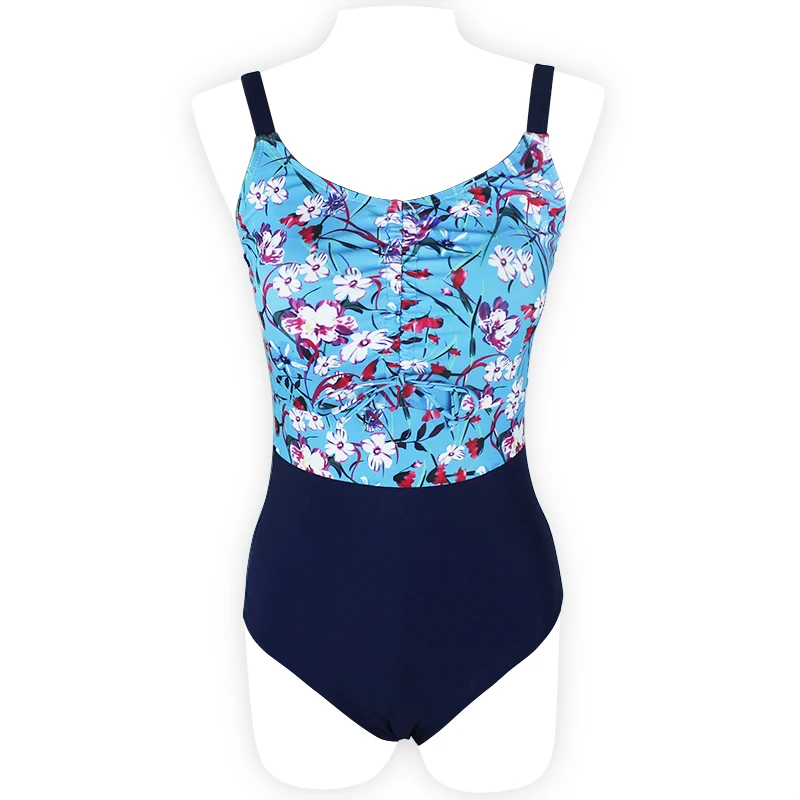 One Piece Swimwear Women 2021 New Floral Print Bathing Suit Sexy Swimsuit Swimming For Female Monokini Bodysuit Summer XL Party | Спорт и