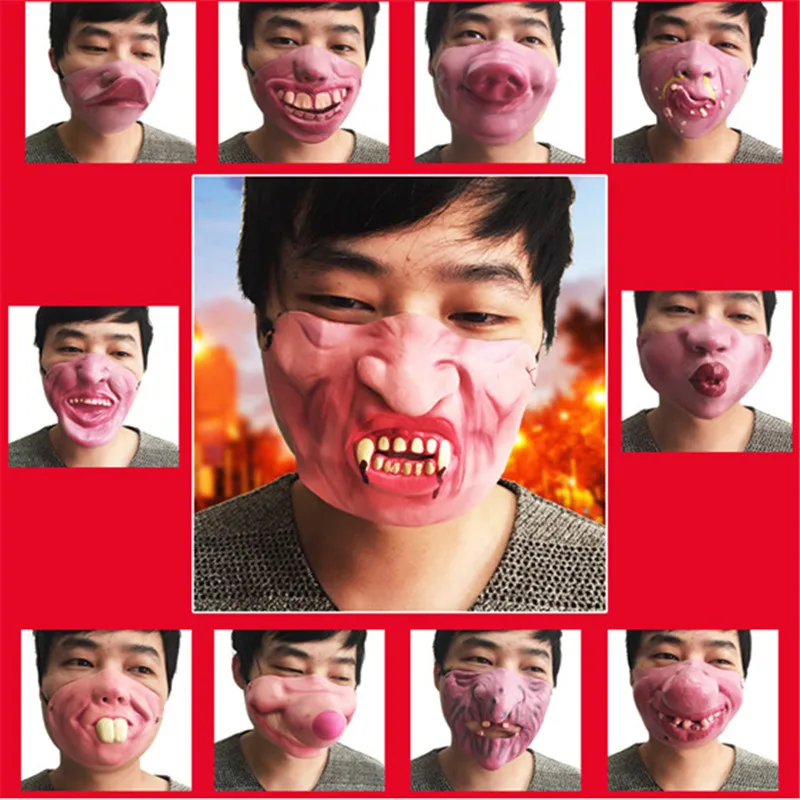 1 шт. страшная полумаска клоуна|Маски для вечеринки| |