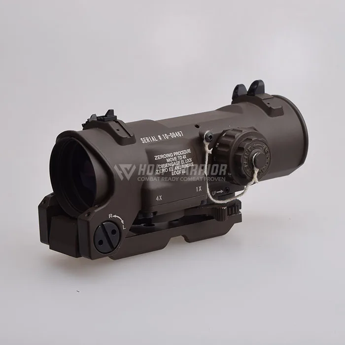Tactical Rifle Scope 1x-4x Fixed Dual Purpose optical sight Red illuminated Dot Sight for Hunting Shooting DE color | Спорт и