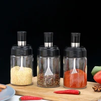 kitchen gadgets spice bottle seasoning box kitchen spice storage bottle jars transparent pp salt pepper cumin powder box set