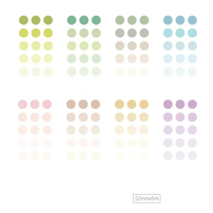 50 шт. Цветная Клейкая Лента в горошек декоративный стикер для скрапбукинга