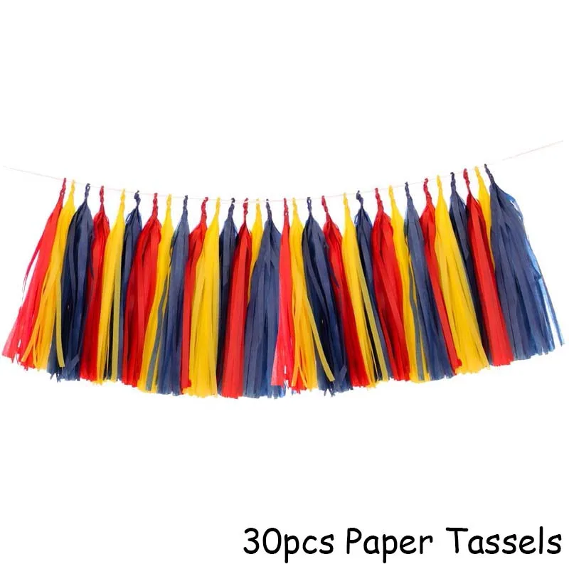 30pcs tassel B Космонавты и ракеты, воздушные шары из фольги, Галактика/Солнечная система, тематические вечерние, для мальчиков, для детей, для дня рождения, для украшения, вечерние, космические - Цвет: 30pcs tassel B
