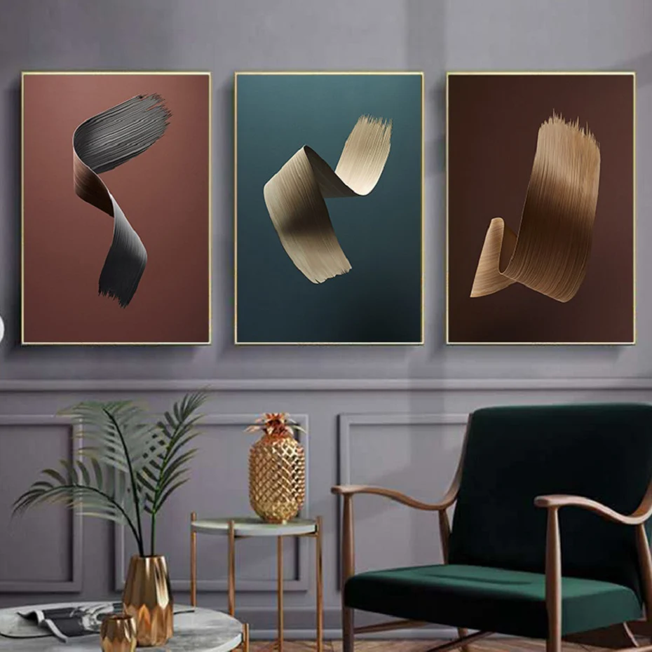 

Nordic Abstract Oil Painting Brush Wall Art Canvas Paintings Minimalist Wall Art Prints and Posters for Living Room Home Decor