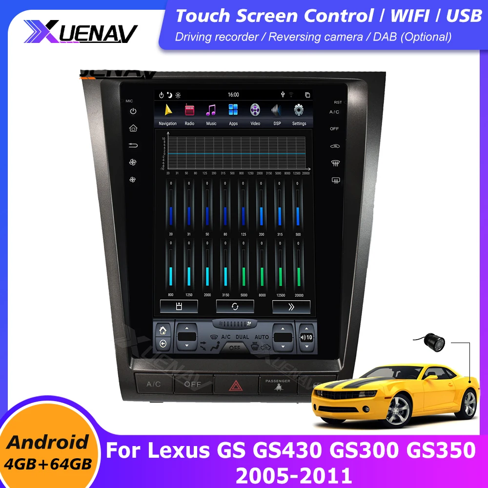 

Автомобильный радиоприемник для Lexus GS GS430 GS300 GS350, Автомагнитола для Lexus, видеоплеер с GPS-навигацией 2005- 2011, автомобильный dvd-плеер