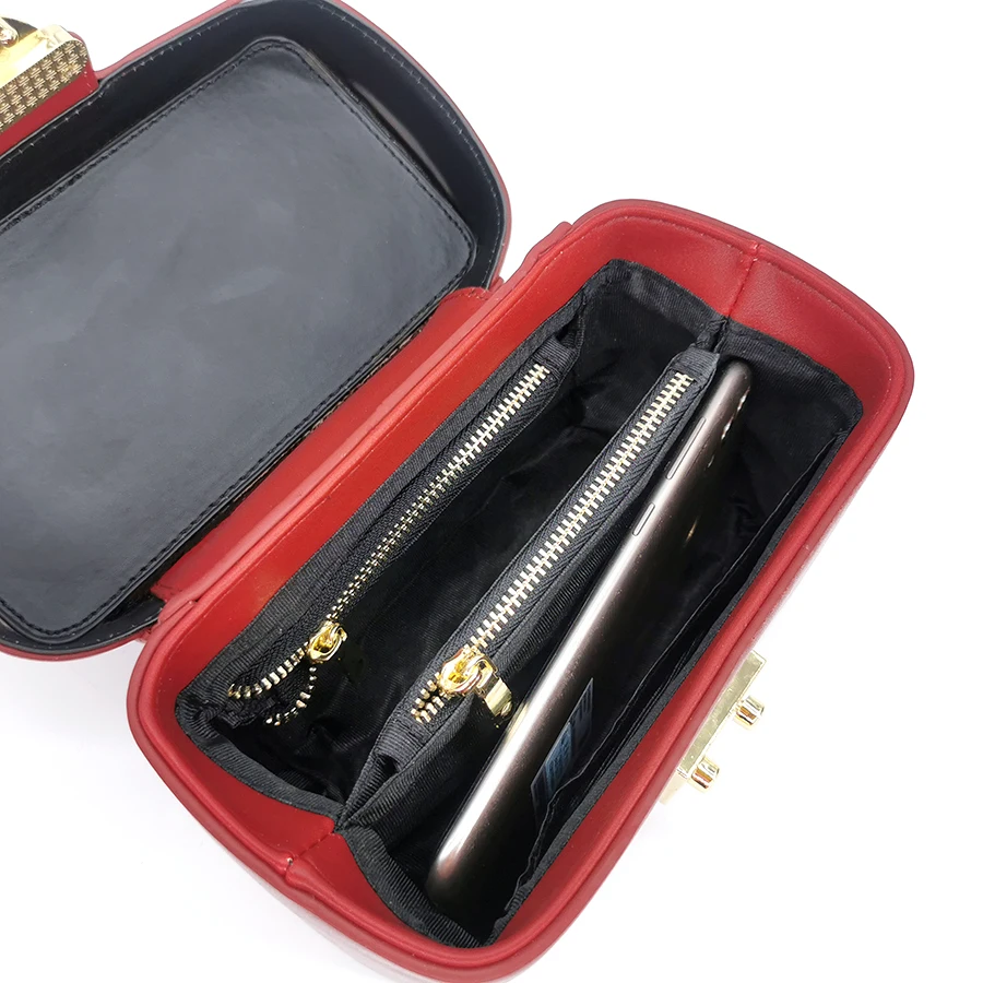 

New Multi-Pocket Shoulder Bag Women Fashion Box Small Square Handbag Ladies 2020 Korean Wide Strap Messenger Black Purses Casual