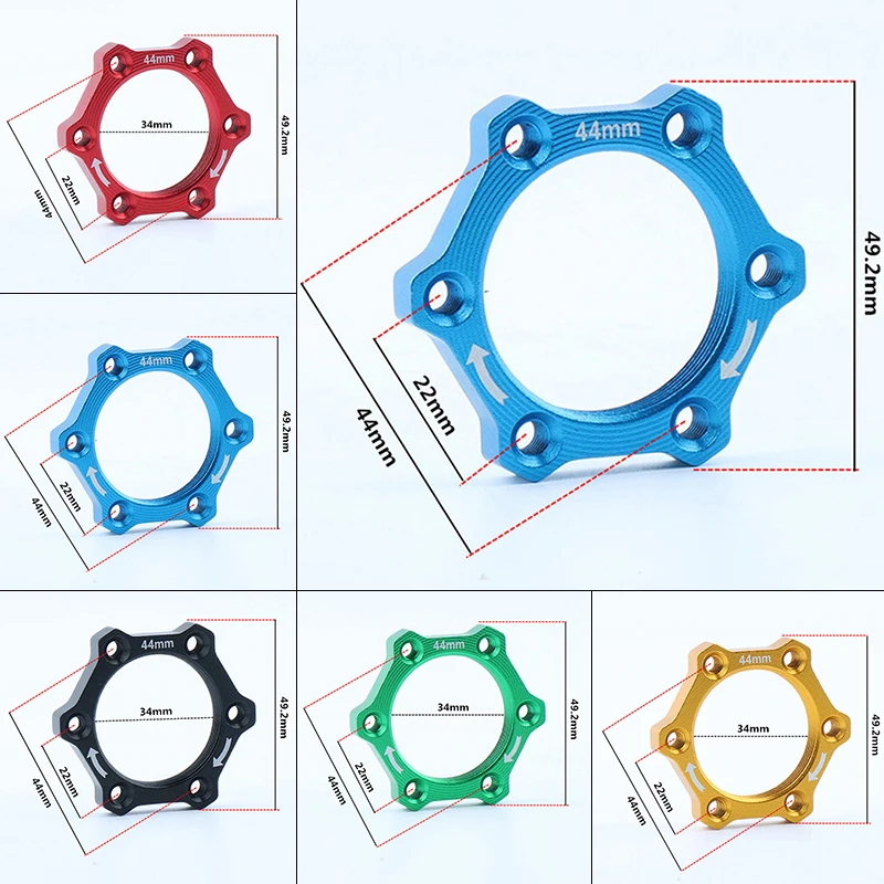 

44mm Mountain Bike Disc Flange Base Aluminum Alloy Hub Brake Disc Threaded Base Flange Rotating Threaded Hub Brake Disc Base