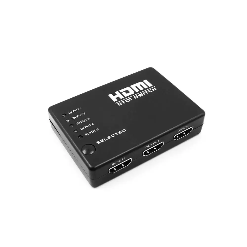 HDMI переключатель 5 входов 1 выход 3d 5 портов 4k HDMI Переключатель Селектор сплиттер с концентратором ИК-пульт для HDTV DVD