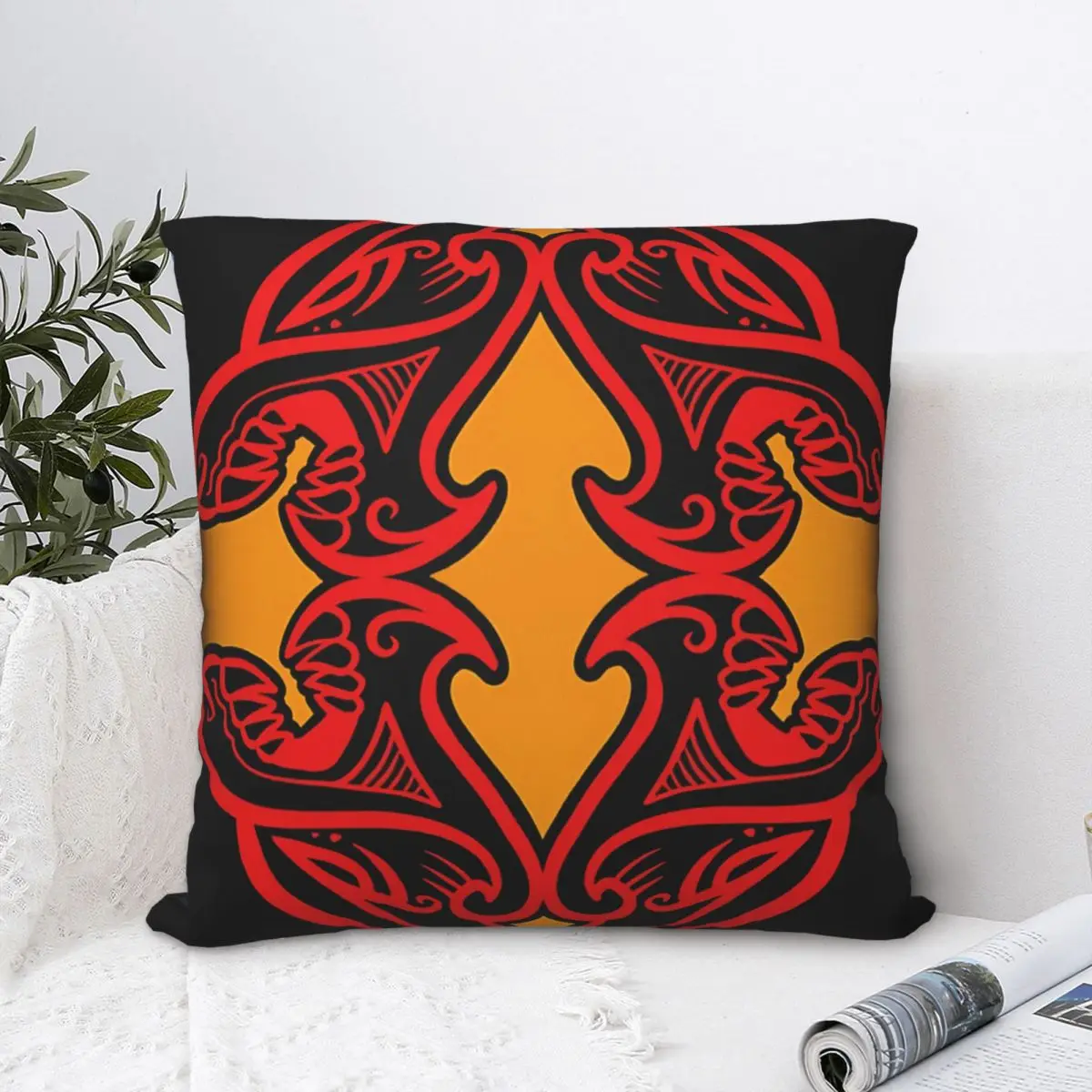 

Fenrir Viking Wolf Throw Pillow Case Viking Norse Mythology Short Plus Cushion Covers For Home Sofa Chair Decorative Backpack