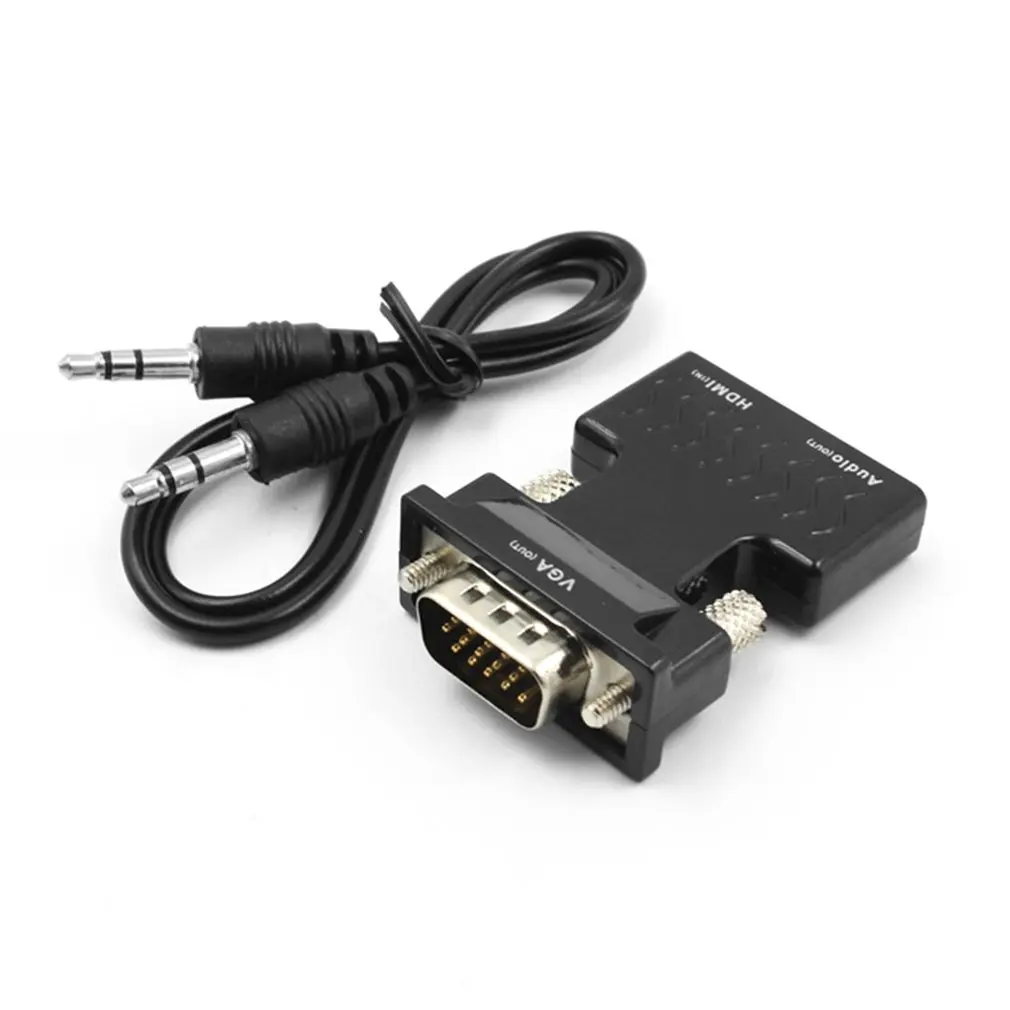 VGA к HDMI папа женскому видео адаптер кабель конвертер с аудио HD 1080P для HDTV ПК