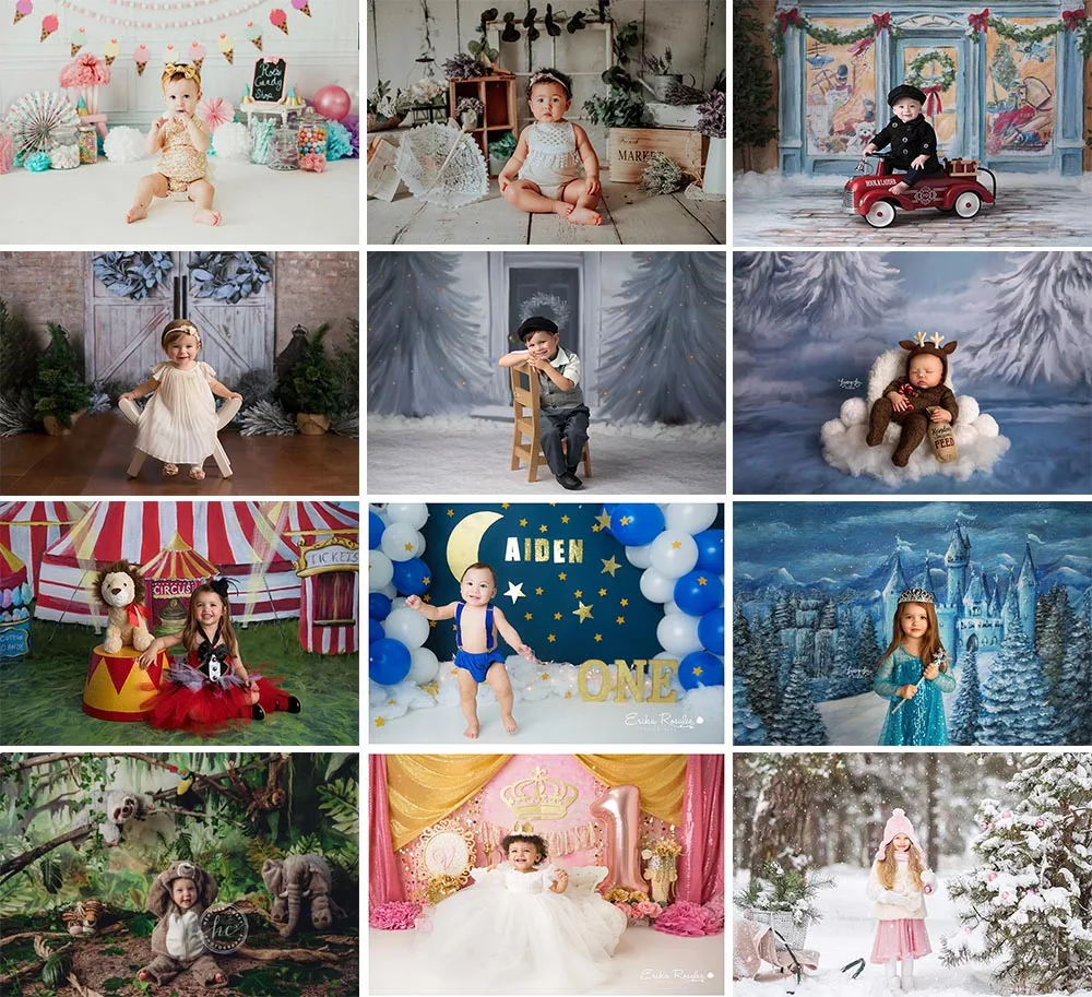 Mehofond фон для фотосъемки цирк джунгли замок Рождество Зима Снег первый день