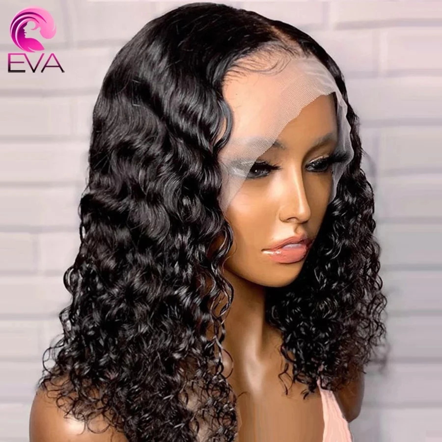 Эва волосы влажные и волнистые кружева фронта парик Glueless человеческих волос