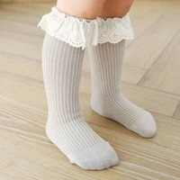 baby girls knee high socks baby infants kids toddlers socks leg warmer solid cotton stretch cute lovely socks for 0 8y