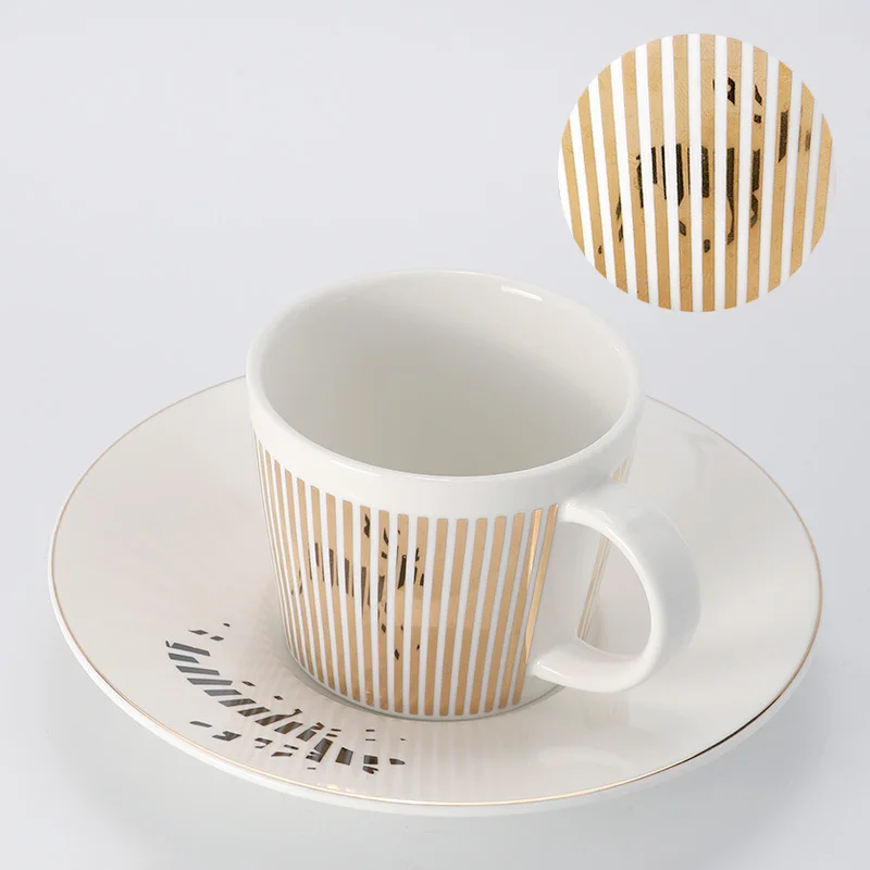 Creative Leopard Anamorphic Cup Mirror Dynamic Reflection Zebra Ceramic Mug Luycho Coffee Tea Set With Coaster 90ml/225ml | Дом и сад