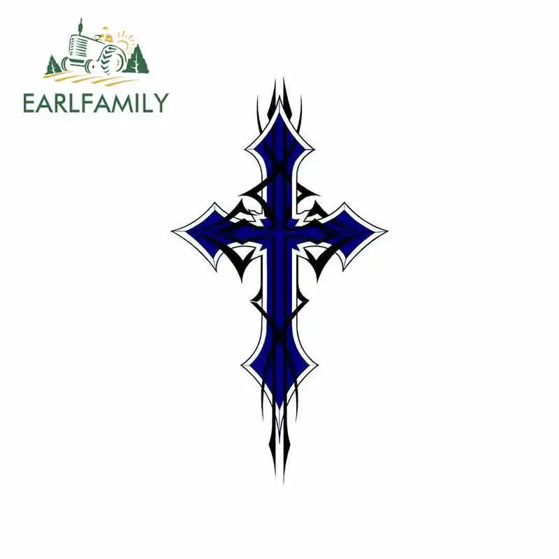 

Виниловая наклейка EARLFAMILY для готического Креста, 13 см х 6,9 см