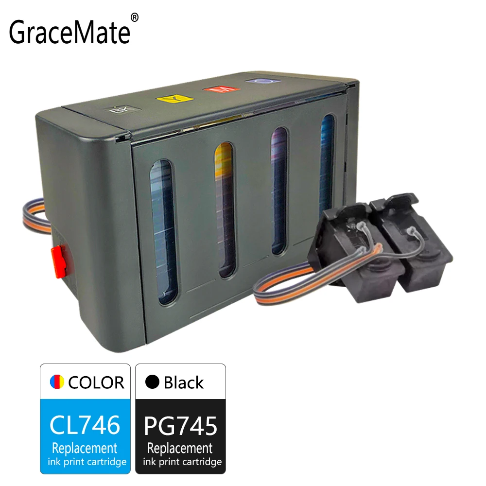 GraceMate совместимый для Canon PG745 CL746 СНПЧ чернильный картридж Pixma MX497 TS207 307 3170 TR4570 MG2470