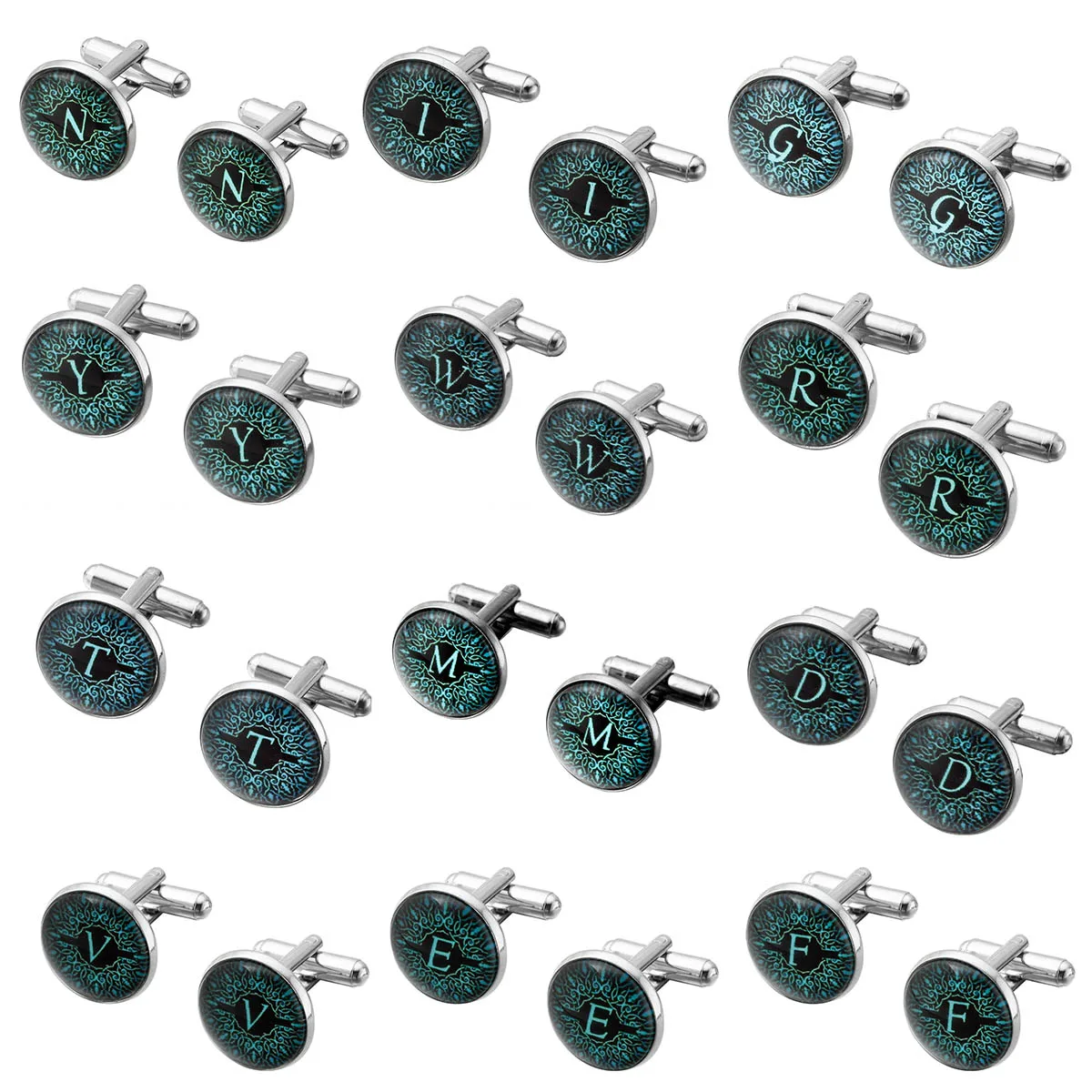 Мужская официальная деловая рубашка запонки с буквами для мужчин женская