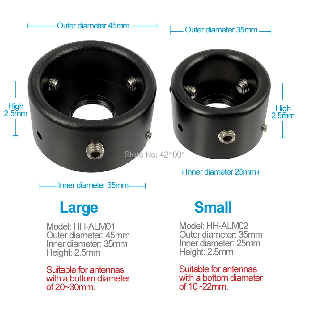 High Qualified Car Antenna Locking Mount Anti-theft Device Buckle Ring Lock Antenna and Bracket Base HH-ALM01