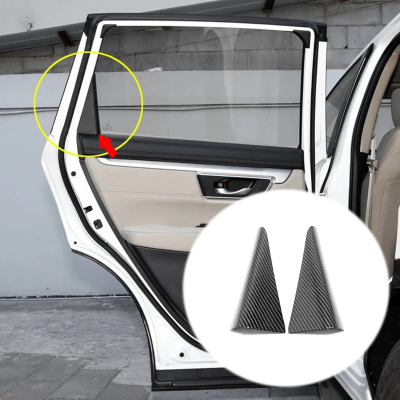 Per Honda CR-V CRV 2017-2020 ABS fibra di carbonio ricambi Auto porta posteriore altoparlante interno Audio altoparlante anello copertura Trim Car Styling
