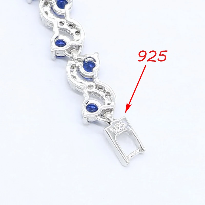 Женское Ожерелье серебряного цвета с геометрическим синим и зеленым кристаллом