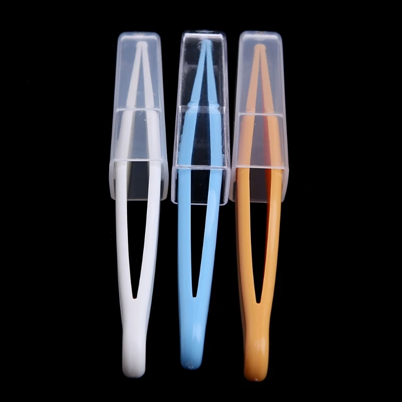 

Baby Care Ear Nose Navel Cleaning Tweezers Safety Forceps Plastic Cleaner Clip