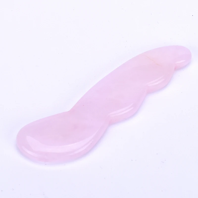Традиционный скребок для массажа Gua Sha из розового кварца средство ухода за кожей