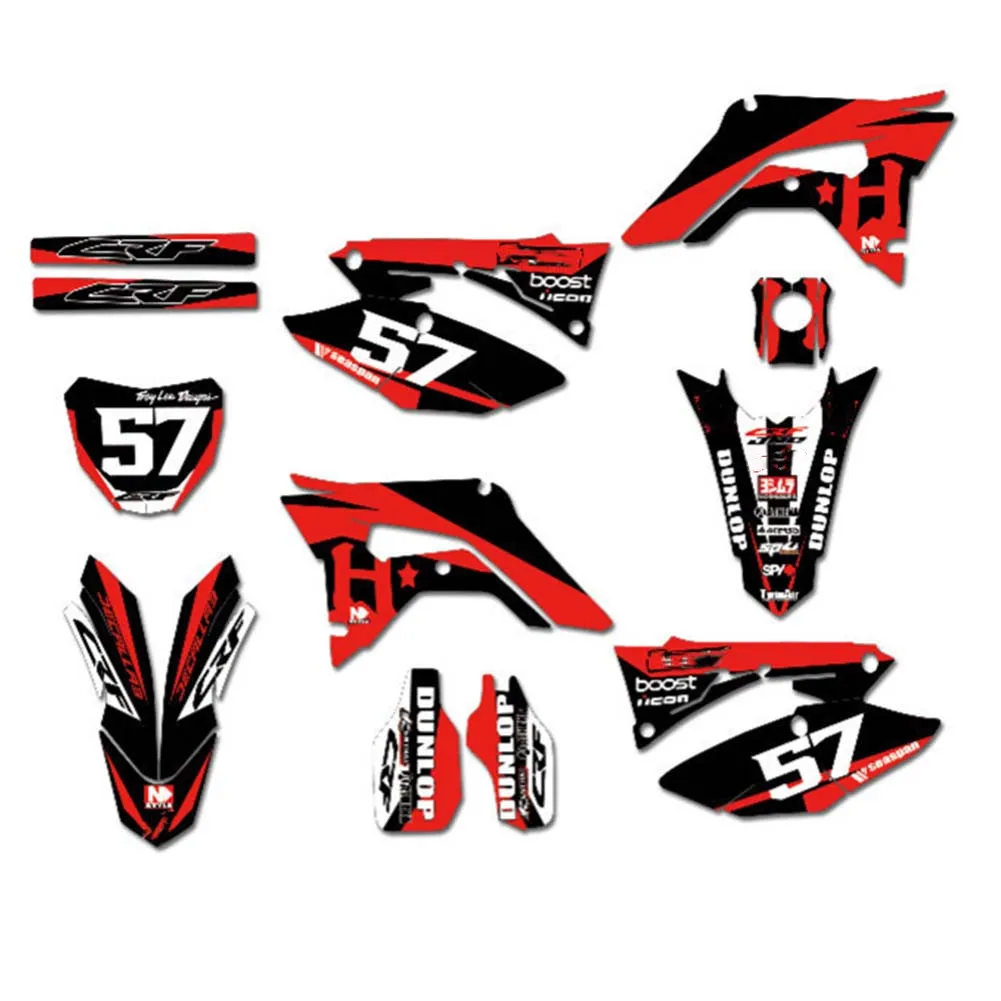 Наклейки для Honda CRF 250R CRF250R 2018 2019 2020 2021 CRF450R 2017 CRF450 | Автомобили и мотоциклы