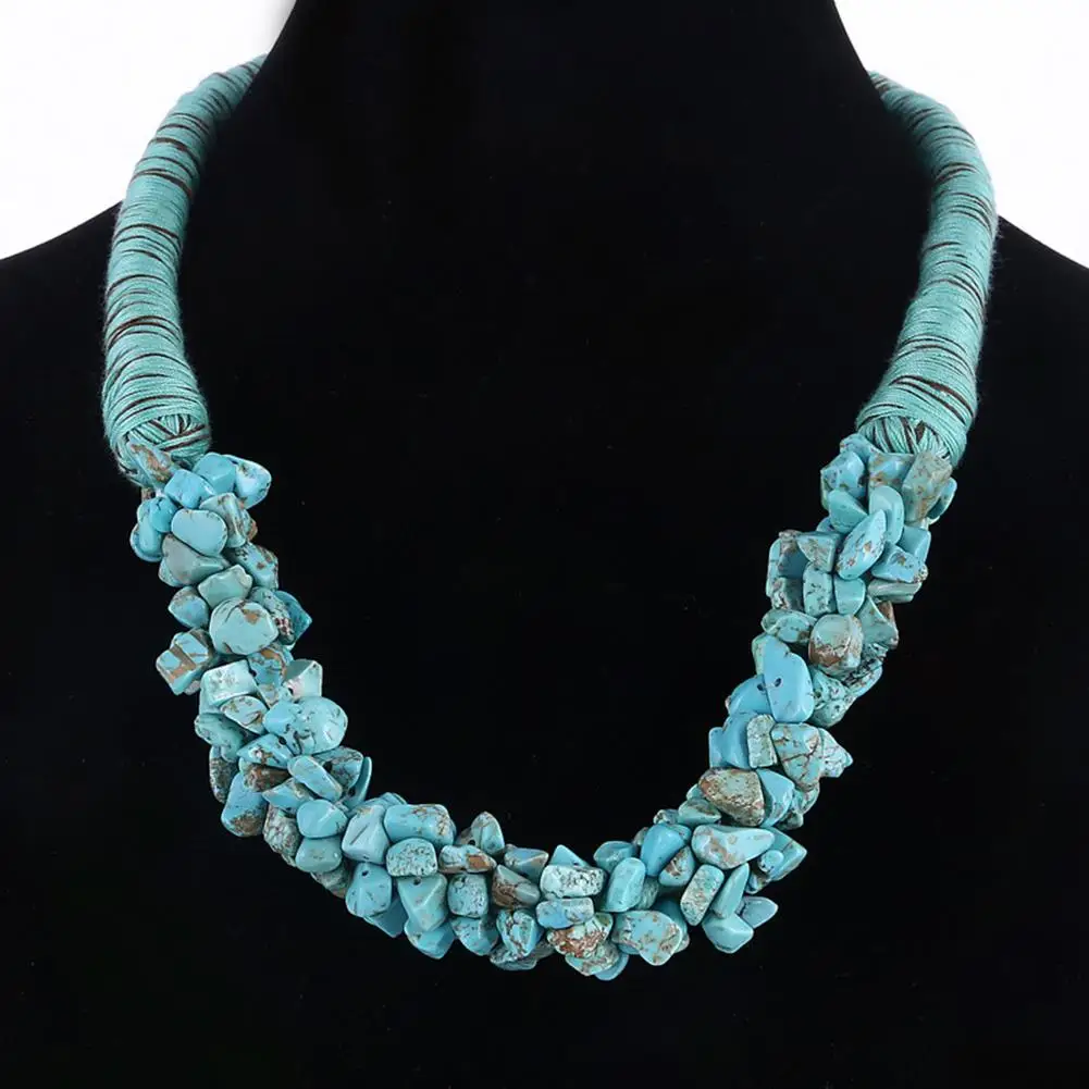 Женский многослойный кулон с камнями в стиле ретро|Ожерелье-ошейник| |