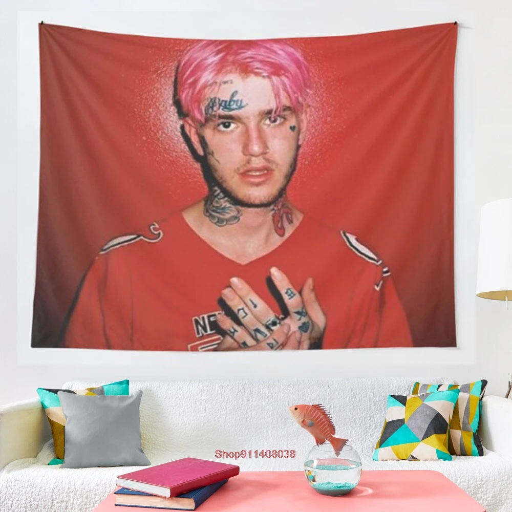 

Гобелен Lil Peep, Хеллбой, настенные гобелены для гостиной, пляжное полотенце, одеяло