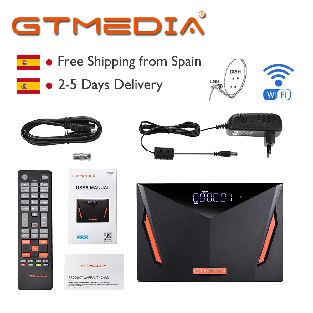 Gtmedia V8 UHD 4K спутниковый ресивер DVB S2 Freesat встроенный wifi Поддержка IPTV 5 линия H.265 S/S2/S2X