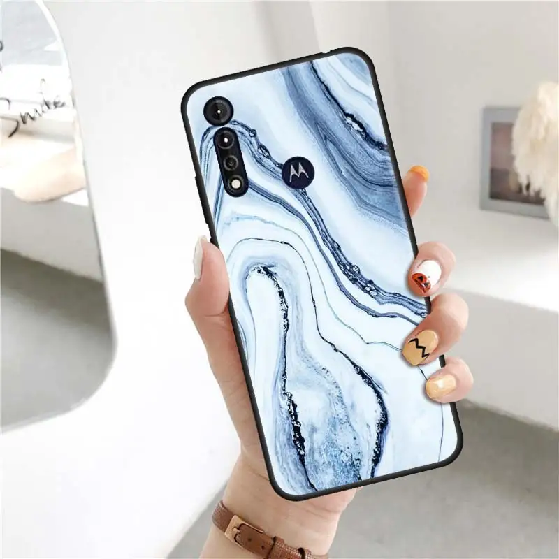 fashion marble case for motorola moto g8 play g 5g power lite e6s stylus one hyper edge fusion plus tpu phone cover free global shipping