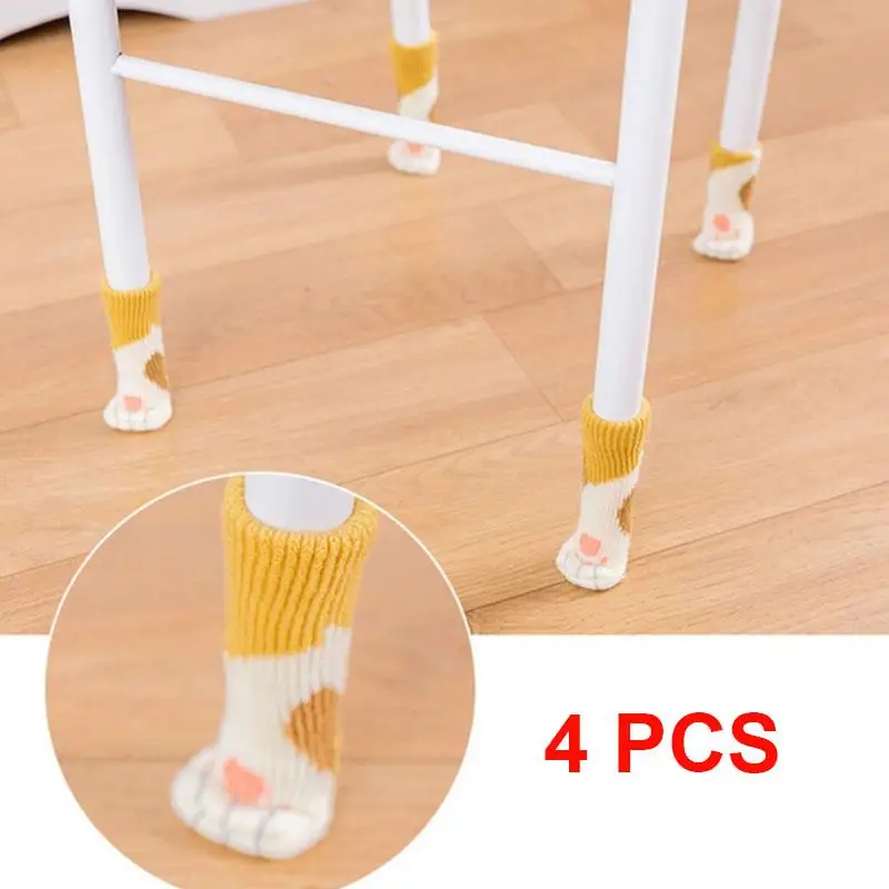 

Chair Leg Protector 4pcs Japanese Sofa Tables Home Decor Socks Chair Foot Covers Table Foot Socks Cat Furniture Kawaii Cute